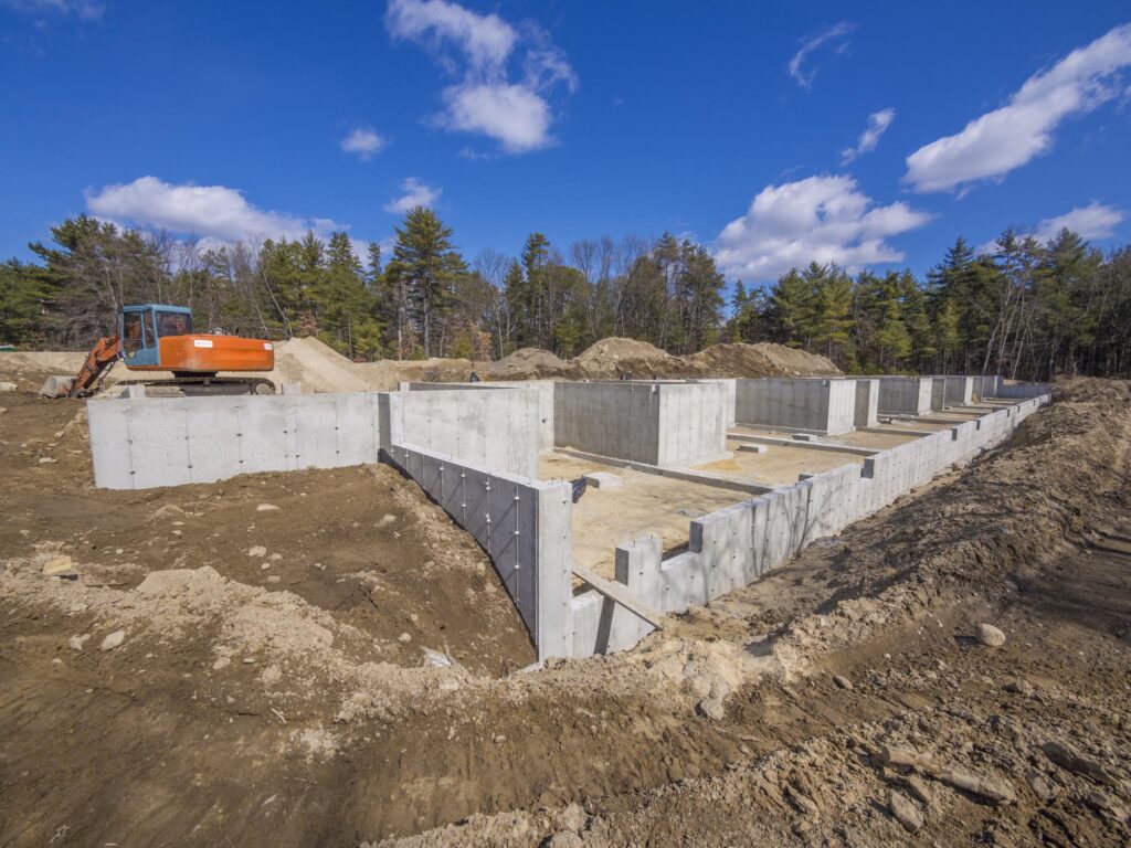 under construction concrete slabs